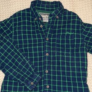 Mayoral Green and Navy Checkered Shirt